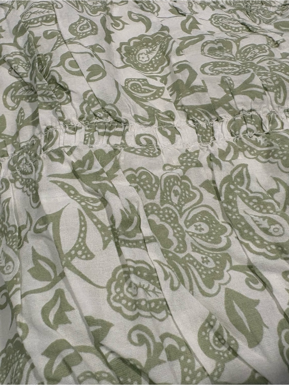 Pottery Barn - Noreen Green Leaf shirred cotton Duvet Cover & Euro pillow sham
